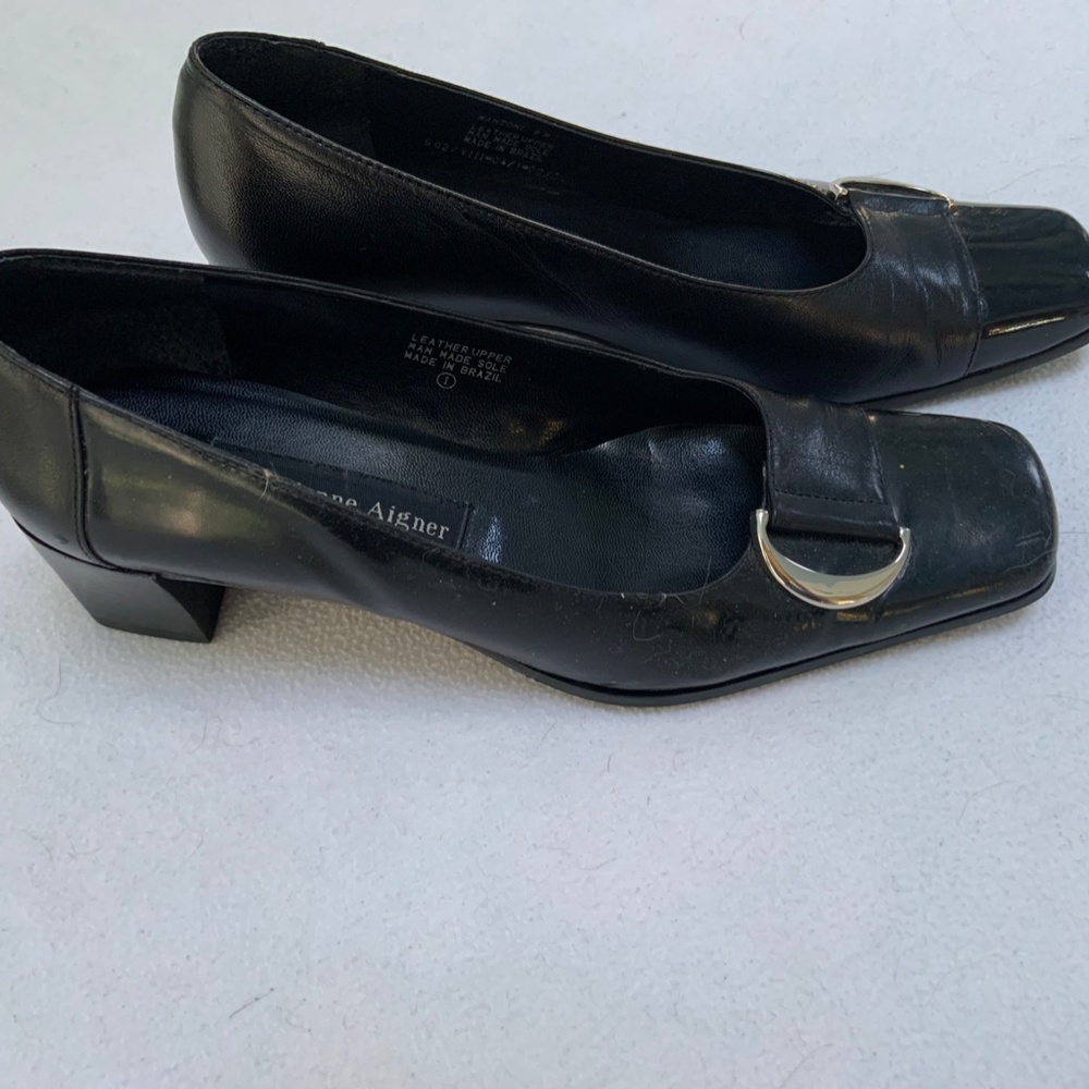 Etienne Aigner Black/Black Patent Manzoni shoes